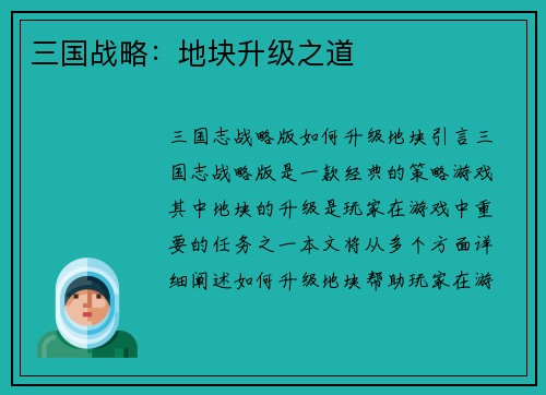 三国战略：地块升级之道